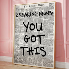 この得ヴィンテージ新聞やる気を起こさせる ポスター