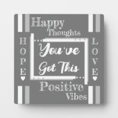 この得勇気付けられるは白 フォトプラーク (正面)