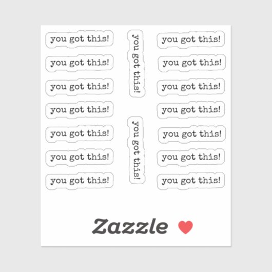 この得勇気付けられる引用文 シール (シート)