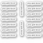 この得勇気付けられる引用文 シール (正面)