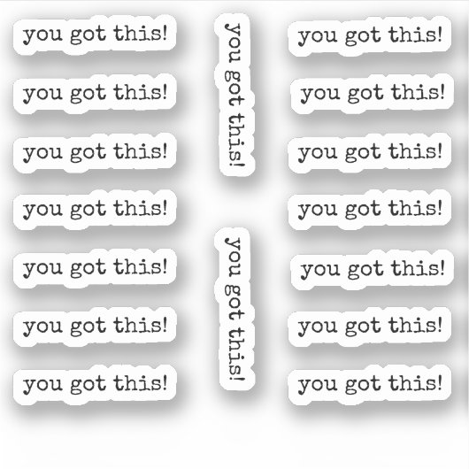 この得勇気付けられる引用文 シール (正面)