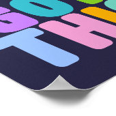 この得可愛いカラフル引用文 ポスター (角)