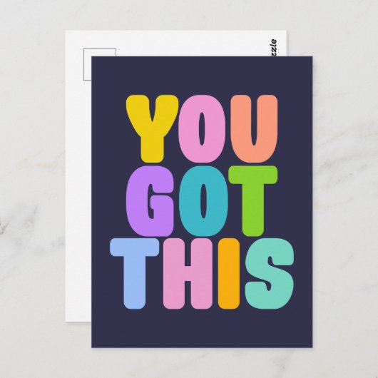 この得可愛いカラフル引用文 ポストカード (正面/裏面)