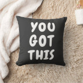 この得可愛い引用文感動的白黒 クッション (ブランケット)