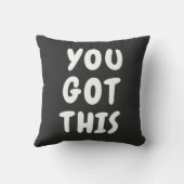 この得可愛い引用文感動的白黒 クッション (裏面)