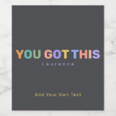 この得名前をカスタムするやる気を起こさせる文字トレンディー ワインラベル (シングルラベル)