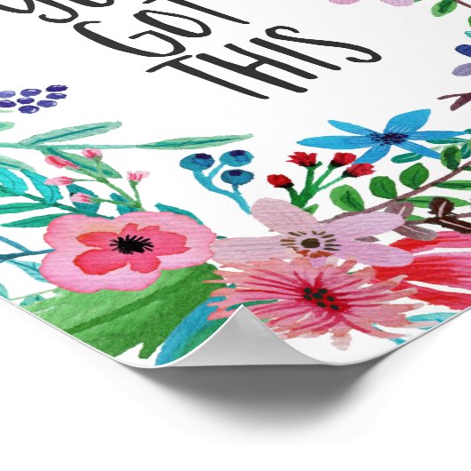 この得引用文かわいいボホフローラ ポスター (角)