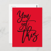 この得引用文やる気を起こさせるは赤で黒 ポストカード (正面/裏面)