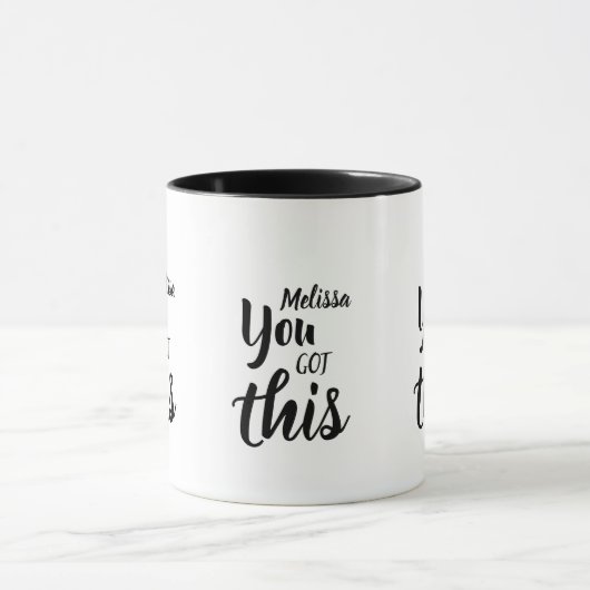 この得引用文パーソナライズされた名感動的 マグカップ (中央)