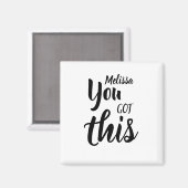 この得引用文パーソナライズされた名感動的 マグネット (正面/裏面)