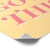 この得引用文モダンイエローピーチ ポスター (角)