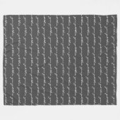 この得引用文感動的ブラックスクリプト フリースブランケット (正面(横))