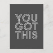 この得引用文感動的レトロ白黒 ポストカード (正面)