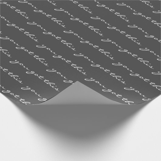 この得引用文感動的白黒 ラッピングペーパー (角)