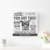 この得引用文 スクエア壁時計 (ホーム)