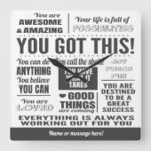 この得引用文 スクエア壁時計 (正面)