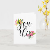 この得書モダン書はやる気を起こさせる カード (黄色い花)