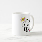 この得書道モダンフローラ コーヒーマグカップ (正面右)