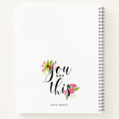 この得書道モダンフローラ ノートブック (裏面)