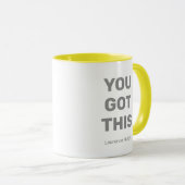 この得白ミニマル灰色の君パーソナライズされた マグカップ (正面右)