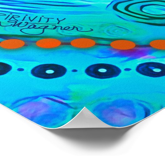 この得青インスパイアい学校のモダンポスター ポスター (角)