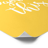 この得黄色い感動的引用文 ポスター (角)