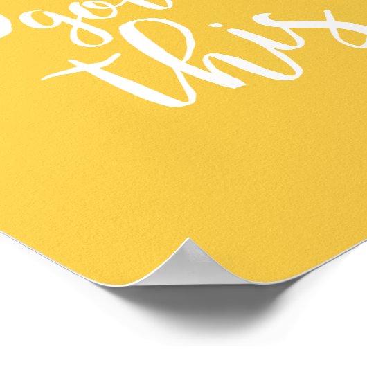 この得黄色い感動的引用文 ポスター (角)