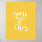 この得黄色い感動的引用文 ポスター (正面)