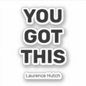 この得黒シンプル色 |かわいい名前 シール (正面)