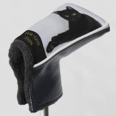 この得黒猫の写真 ゴルフヘッドカバー (3/4 正面)