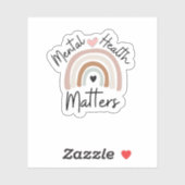 この心の健康は虹に関わる シール (シート)