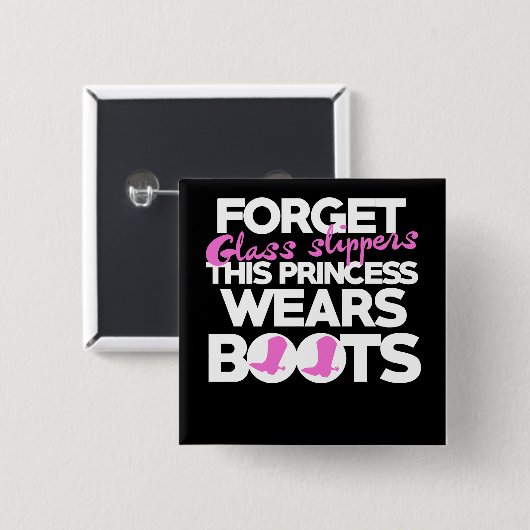 この忘れプリンセスはブーツを履いている 缶バッジ (正面&裏面)