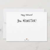 この怪物め！ハローウィンパーティ 招待状 (裏面)