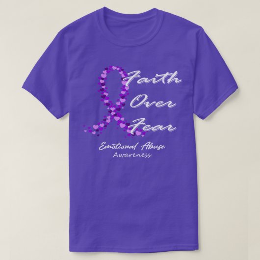 この恐怖に対する認識度的虐待の信仰 Tシャツ (デザイン正面)