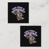 この恐怖はブーシート – 面白いハロウィーン幽霊 スクエア名刺 (正面/裏面)