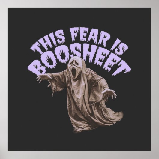 この恐怖はブーシート – 面白いハロウィーン幽霊 ポスター (正面)