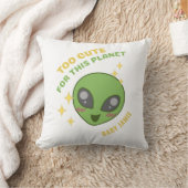 この惑星には可愛すぎるエイリアン パーソナライズされた クッション (ブランケット)