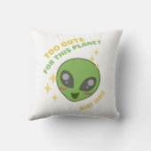 この惑星には可愛すぎるエイリアン パーソナライズされた クッション (裏面)
