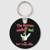 この惨状は際限が無いが僕はA間抜けにとどまるおもしろい キーホルダー (正面)