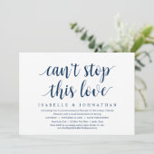 この愛を止められない、結婚式の駆け落ちディナーの招待状 招待状 (スタンド正面)