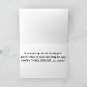 **この感謝祭に食べはトルコが豚肉を**る カード (内部)