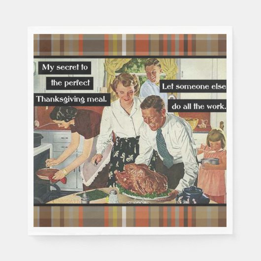 この感謝祭の仕事を他の誰かに任せる スタンダードランチョンナプキン (正面)