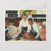 この感謝祭の仕事を他の誰かに任せる ポストカード (正面)
