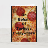 この感謝祭はピザを食べます! シーズンカード (正面)