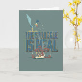 この戦いは、ROAD  RUNNER™とWile eです。コヨテ カード (黄色い花)