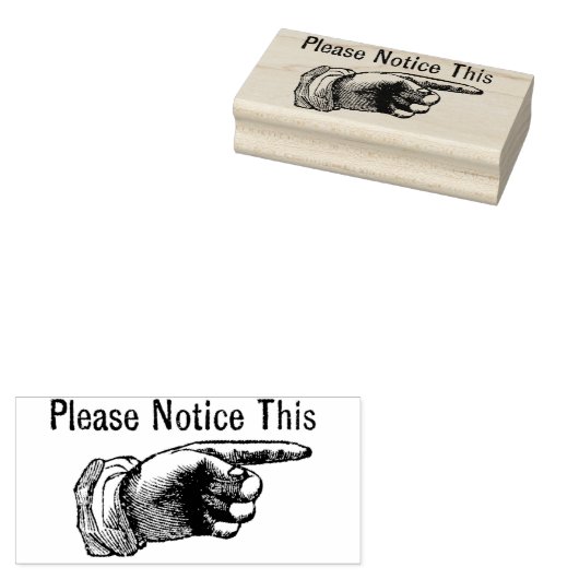 この指さし手に注意して ラバースタンプ (押印)