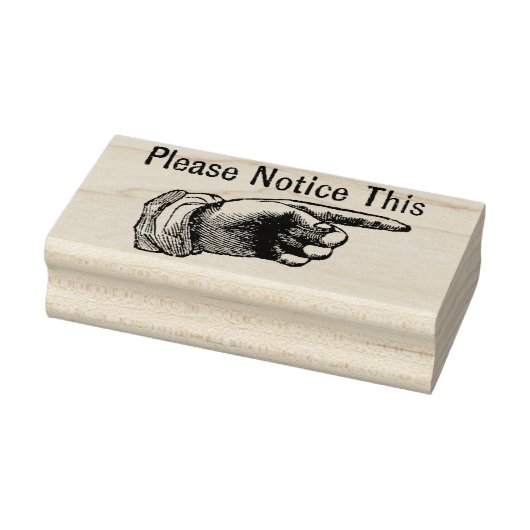 この指さし手に注意して ラバースタンプ (スタンプ)