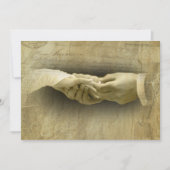 この指輪で、ロマンティックなヴィンテージウェディングラブ 招待状 (正面)