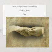 この指輪で、ロマンティックなヴィンテージ結婚式の愛 招待状 (正面/裏面)