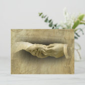 この指輪で、ロマンティック ヴィンテージ ウェディング ラブ 招待状 (スタンド正面)